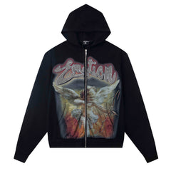 Black Rhinestone Hoodie