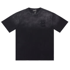 Letter Washed Distressed T-shirt