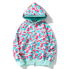 miami 4th anniversary shark full zip double hoodie