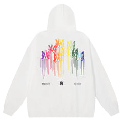 Rainbow Logo Print Hoodie