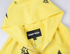 Double Layer Star Zip Hoodie
