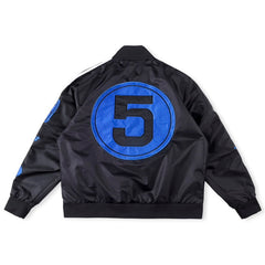 Satin Bomber Jacket Black