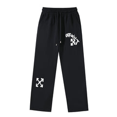Arrow Printed Trousers Straight Loose Casual Pants #1066