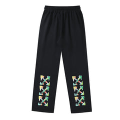 Arrow Printed Trousers Straight Loose Casual Pants #1071