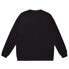 Head Flame Print Crew Neck Sweatshirt