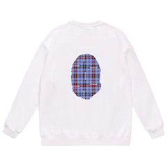 Head Plaid Pattern Print Sweatshirt