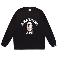 Head Plaid Pattern Print Sweatshirt