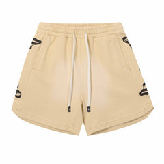Embroidered Washed Distressed Short #G6689-5