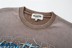 Washed Distressed Rhinestone Tee