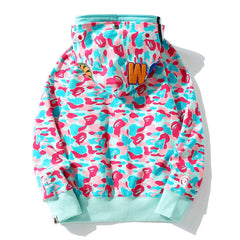 miami 4th anniversary shark full zip double hoodie