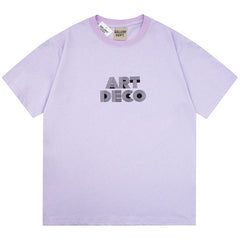. Art Deco Glittered Logo-Print Cotton-Jersey T-Shirt