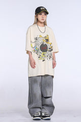 "KEEP FASHINON" letter print T-Shirts