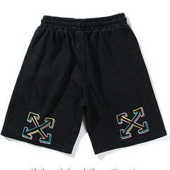 Brush Arrows Raw-Cut Shorts