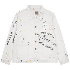 . EP Paint-Splattered Logo-Print Cotton-Ripstop Jacket