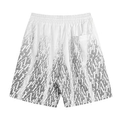 logo-print gradient silk shorts