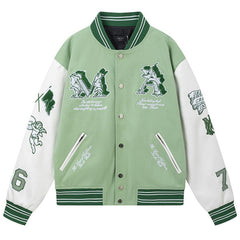 Angel Branded Woven Varsity Jacket