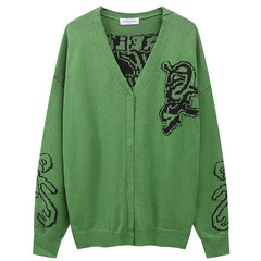Logo-Intarsia Cotton-Blend Cardigan