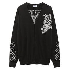 Logo-Intarsia Cotton-Blend Cardigan