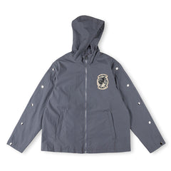 Nylon Hooded Track Jacket
