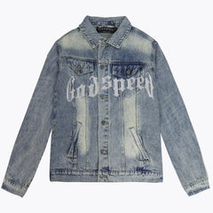 Embroidered Letter Denim Jacket