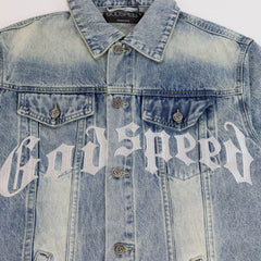 Embroidered Letter Denim Jacket