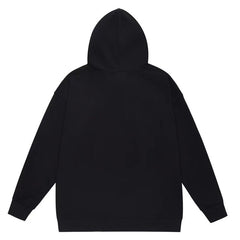 Head Letter Pattern Print Hoodie