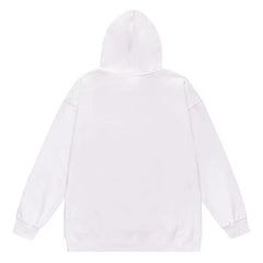 Head Letter Pattern Print Hoodie