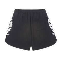 Embroidered Washed Distressed Short #G6689-1