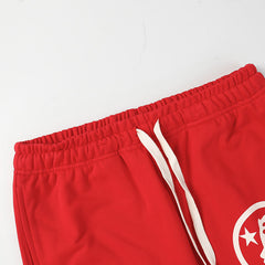 Retro washed Flare pants Red