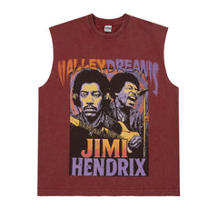 Singer Print Sleeveless T-Shirt Vest #V1300