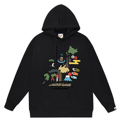 Head Cartoon Pattern Print Hoodie