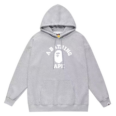 Head Letter Pattern Print Hoodie