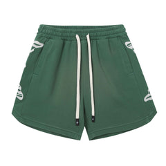 Embroidered Washed Distressed Short #G6689-1