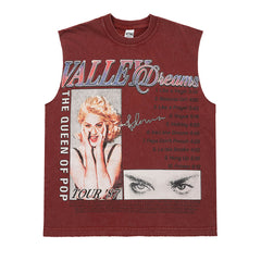 Girl's Print Sleeveless T-Shirt Vest #V1301