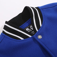 Leather Long Sleeve Baseball Jacket