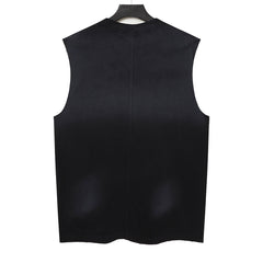 Skull Print Rhinestone Sleeveless T-Shirt Vest #V1500