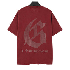 Rhinestone Letter Pattern T-shirt #G6225