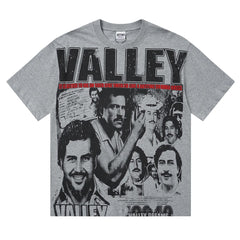 Newspaper Graphic Print T-shirt #V1201