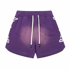 Embroidered Washed Distressed Short #G6689-4