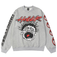 Studios 'Records' Crewneck Sweatshirt Heather Grey