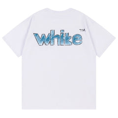 Logo Pattern Printed T-Shirt