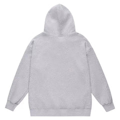 Head Letter Pattern Print Hoodie