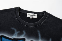 Lion Baseball Player Rhinestone Tee