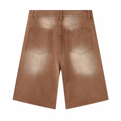 Rhinestone Pattern Denim Shorts #V808