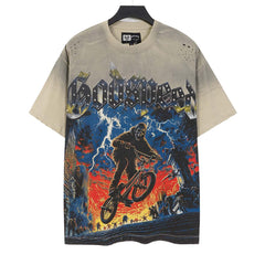 Skull Bicycle Pattern T-shirt #G5403/G6403