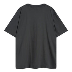 Green Foam Printing High Weight T-Shirt Grey