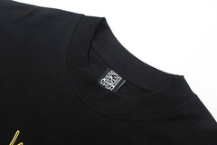 Web Print Gothic Punk T-Shirt Black