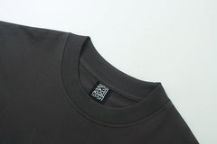 Green Foam Printing High Weight T-Shirt Grey