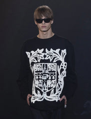 Floral Logo Print Long Sleeve T-Shirt