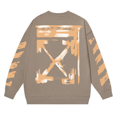 Off White Arrow Pattern Printed Sweatshirts